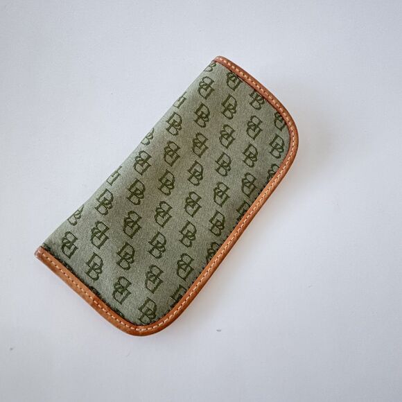 DOONEY & BOURKE Sunglasses Eyeglasses Case Holder Pouch Monogram Canvas Leather - Picture 1 of 4